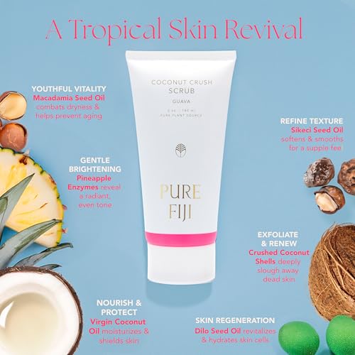 Pure Fiji Coconut Crush Scrub, Guava (6oz/180ml)