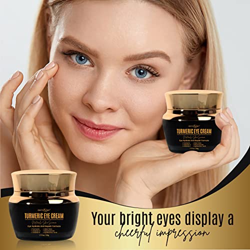 Advanced Eye Cream with Turmeric & Vitamin C ? Hydrating Formula for Dark Circles, Puffiness & Eye Bags ? Visibly Smooths Fine Lines for a Refreshed Look ? 8ml
