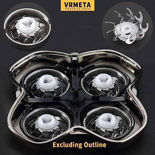 8 PCS Shaver Head Replacement Blades for Skull Shaver Pitbull Gold PRO Shaver Replacement Blade, Shaver Replacement Heads for Pitbull Platinum Pro Shaver (8 PCS Silvery)