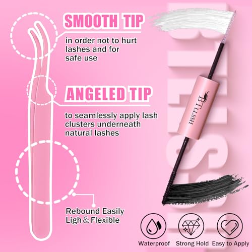 Natural Lash Kit Wispy Eyelash Extensions Individual Lash Extensions Kit with Lash Bond Seal Remover DIY Lash Kit(ZF-D)