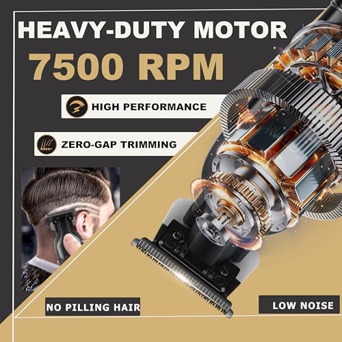 KEMEI 2299 Professional Hair/Beard Trimmer for Men, Zero Gapped Hair Clippers for Barbers, Cordless