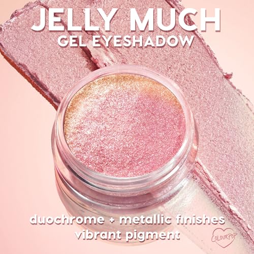 ColourPop Jelly Much Gel Eyeshadow - Glitter Eyeshadow with a Water-Based Gel Formula - Provides Intense Color Payoff with Minimized Creasing & Fading - Field of Fairies (0.23 oz)