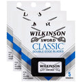 Wilkinson Sword Double Edge Razor Blade Refills for Men - 5 Count (Pack of 3)