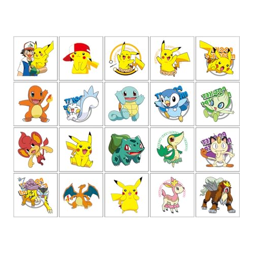 20PCS Cute Monster Temporary Tattoos Stickers Cute Cartoon Waterproof Temporary Tattoos Stickers for Kids,Classroom Reward Supplies,Birthday Party Halloween and Christmas Surprise Decoration Supplies