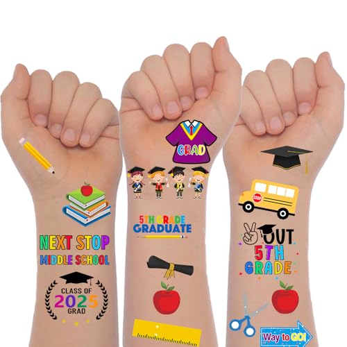 5TH Grade Graduation Temporary Tattoos for 5TH Grade Graduation Party Decorations, 5TH Grade Graduations 2026, Boys Girls Kids 5TH Grade Graduation Gifts Tattoos Supplies, 110pcs