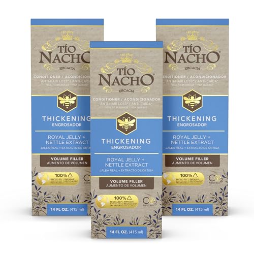 Tio Nacho Thickening Conditioner with Royal Jelly and Natural Extracts ? Hair Loss Conditioner for Men and Women ? Volumizing Formula for Fine, Thinning Hair, Paraben & Sulfate Free, 14 Fl Oz (3 Pack)
