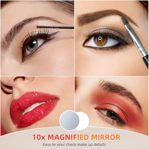 VANITII Vanity Makeup Mirror 12¡±x16¡± Hollywood Mirror with Lights and Smart Speaker Desk Mirror 3 Lighting Modes Touch Control for Dormitory Bedroom