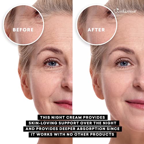 Just Nutritive Anti-Aging Night Facial Cream | Best Night Cream for Awesome Looking Skin | Anti Wrinkle Cream | Anti Aging Night Cream For Face | Anti Aging Skin Care 2oz