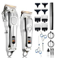 Mensure Hair Clippers for Men, Home Haircut Kit with Scissors, Comb & Guide Combs, Cordless Hair Trimmer Set for Family Use