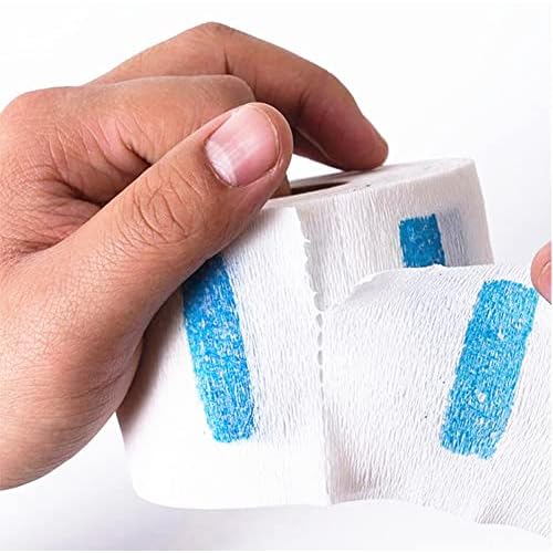 2 Rolls White Disposable Barber Paper Neck Strips Stretchy Paper Neck Band Barber Supplies Hairdressing Accessory Tool for Salon Haircut Styling