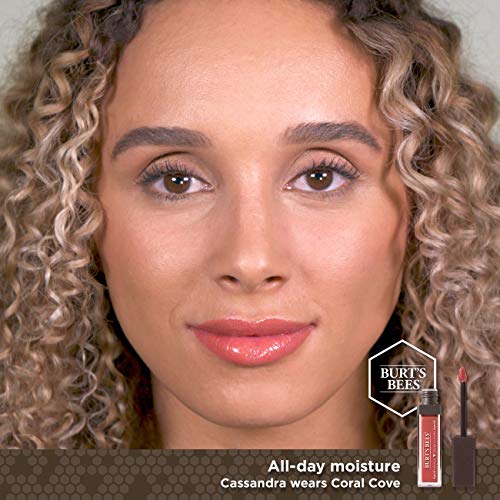Burt's Bees 100% Natural Moisturizing Liquid Lipstick, Coral Cove - 1 Tube