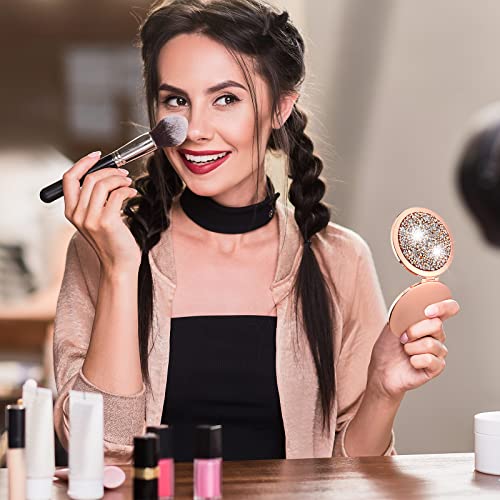 Vicenpal Compact Cosmetic Mirror Round Pocket Makeup for Bridesmaid Gifts Hand Held Small Mirror for Purse Compact Travel Accessory Proposal Bridal Shower Gifts, 2.75 Inch(24 Pcs)