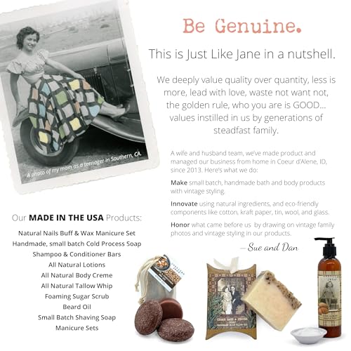 Just Like Jane¢â Natural Nails Buff & Wax Kit - New Nano Glass File for Higher Shine!