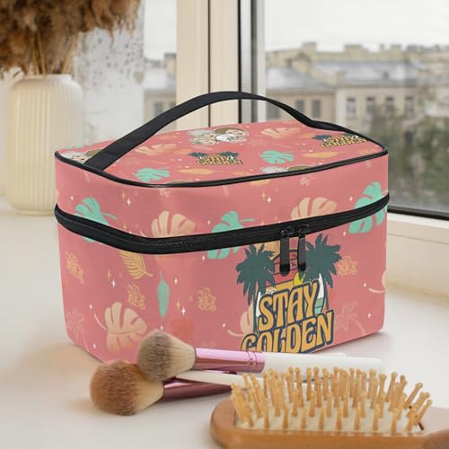 BAD BANANAS Golden Girls Gifts - Makeup Bag - Leaf - Golden Girls Merchandise Toiletry Bag for Women, Sister, Friend, Bestie