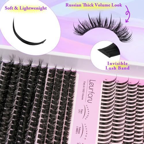 Manga Lash Clusters 100D Lash Cluster Kit 8-18mm With Spikes Eyelash Clusters Long 12-20mm Anime Lash Clusters Kit Volume DIY Individual Lashes Bond & Seal Tweezers