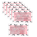 Boutique Marketing LLC Lash Extension Aftercare Instructions Card | 100 Pack | Size 3.5x2 inches After Care (2-3 Week Fillers) | False Lash print with Bubbly Pink Inlay Design (Lash Extension