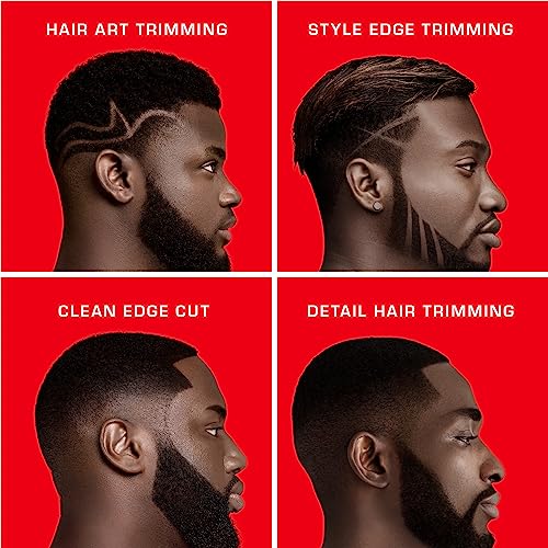 Red by Kiss Cordless Hair & Beard Trimmer for Men, Water-Proof Professional Rechargeable Hair Clipper, LCD Display Precision Blade Trimmer