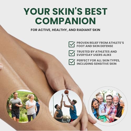 Tea Tree Oil Balm for Skin, Soothes Itching, Rashes & Dry Skin, Antifungal Defense for Athlete¡¯s Foot, Jock Itch, Chafing, Bug Bites & Eczema, Natural, Effective & Safe for All Ages, 2-Pack
