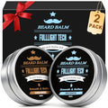 Beard Balm,2 Oz Sandalwood & 2 Oz Unscented Balm -Coconut & Argan & Jojoba Oils,Shea Butter- Styles, Hydrates & Smooths Beards & Mustaches,Beard Styling Balm for Mens Gifts for Men