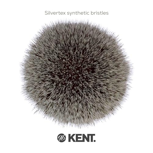 Kent BK4S Shaving Brush with Ultra-Soft Silvertext Synthetic Bristles and Faux Ivory Resin Handle to use with Shave Cream or Soap for a Perfect Lather. Luxury Shaving Since 1777, Made in England