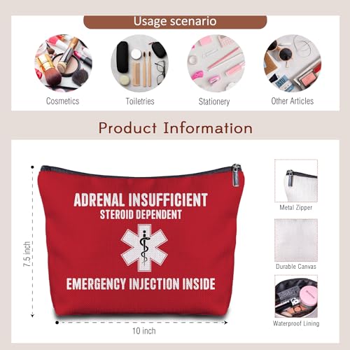 Nurse Doctor Medical Bag,Nurse Travel Adrenal Insufficiency,Emergency Injection Bag for Travel