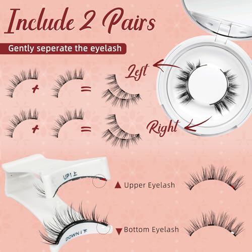 Higu clace Magnetic Eyelashes with Applicator Magnetic Lashes Natural Look Manga Lashes Pesta?as Magn?ticas Easy to Wear and Remove(DJCX-I)
