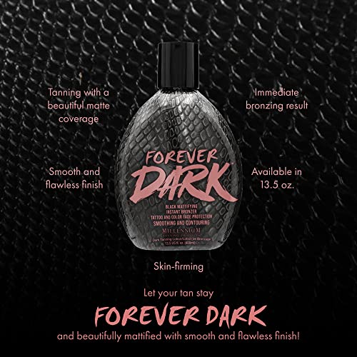 Millennium Tanning Forever Dark, Black Mattifying Instant Bronzer, Tanning Lotion, 13.5 Ounces