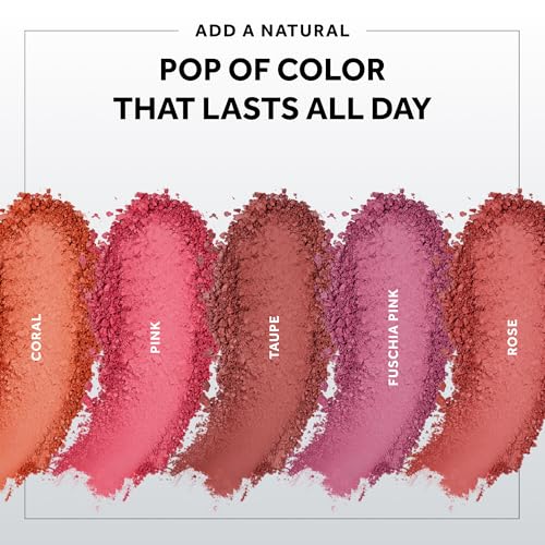 No7 Pro Artist Luxe Powder Blush for Cheeks - Buildable & Silky Face Makeup for Natural-Looking Glow - Lightweight, Long Wear Cheek Color in Soft-Focus Finish - Rose Blush (5g)