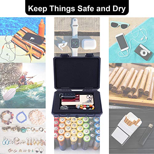 Lykus HC-2110 Mini Hard Case Dry Box with Foam Insert, Interior Size 8.27x5.91x1.46 inch, IP66 Splash-Proof