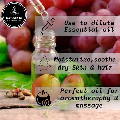 Naturevibe Botanicals Grapeseed Oil 32oz and Moringa Seed Oil 32oz | Oil Combo