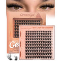 Geeneiya Fluffy Lash Clusters Wispy Eyelash Clusters, 8-16mm Natural Lashes Clusters, C Curl Cluster Eyelash Extensions, Natural Look Lash Extension for Beginners