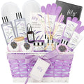 Mothers Day Gifts for Women - 18Piece Bath and Body Basket for Women Lavender Spa Gift Basket Set Bath Collection | Christmas, Birthday, Valentines Day Gift for Her, Perfect Spa Present for Mom