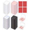 48 Pcs Nail Boxes for Press Ons, Fake Nail Storage Case Packaging Container with 120 Adhesive Double Sided Tape