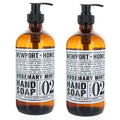 2 Bottles, Newport + Home Hand Soap, Rosemary Mint 16 oz, Infused w/Coconut Oil & Essential Oil by Home and Body Co