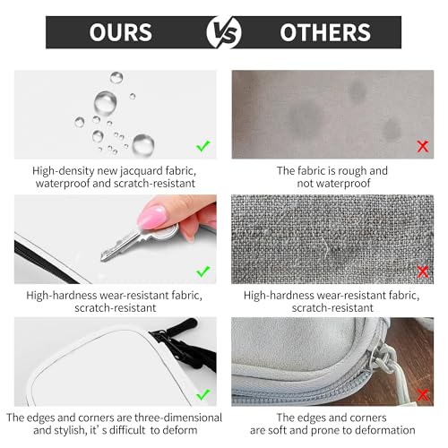 4-Piece Travel Toiletry Bag Set, Hanging Toiletry Bag Premium Faux Leather, Toiletry Bag for Women & Men, Travel Essentials Makeup Bag Water-resistant, White