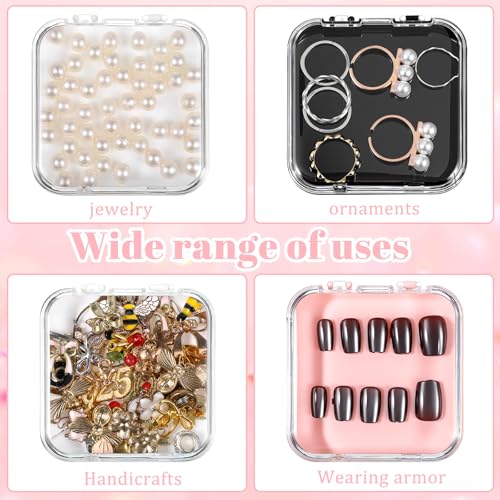 40Pcs Press On Containers Nail Packaging Boxes Acrylic Nails Containers Organizer Cases for Packaging 120Pcs Double Sided Adhesive Nail Tape for Naill Art Salon Supplies