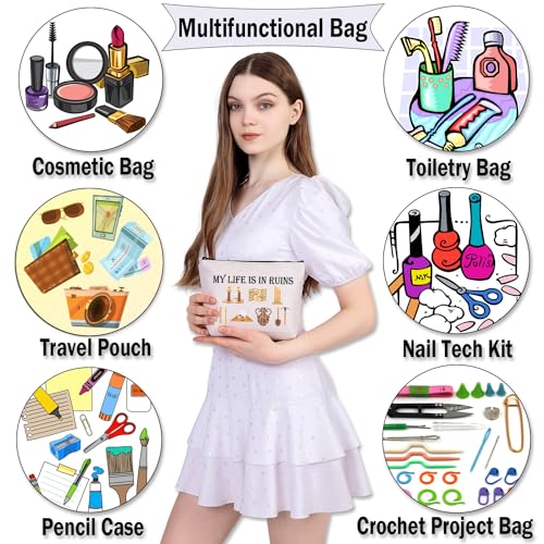 WSNANG Esthetician Makeup Bag Beautician Gift Beauty Artist Gift Beauty Skincare Cosmetic Accessories Pouch Makeup Artist Gift (Esthetician bag)