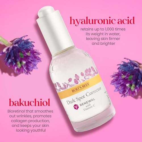 Burt's Bees Renewal Dark Spot Corrector With Natural Retinol Alternative and Vitamin C, Reduces Appearance of Dark Spots and Uneven Skin Tone, 98.6 Percent Natural Origin Skin Care, 1 fl. oz. Bottle
