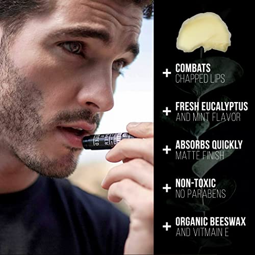 RUGGED & DAPPER Men's Lip Balm & Face Cleanser Bundle: Hydrates, Moisturizes, Protects - Skincare Bundles