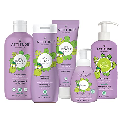 ATTITUDE Foaming Hand Soap for Kids, EWG Verified, Dermatologically Tested, Plant- and Mineral-Based Ingredients, Vegan, Vanilla & Pear, 10 Fl Oz (Pack of 2)