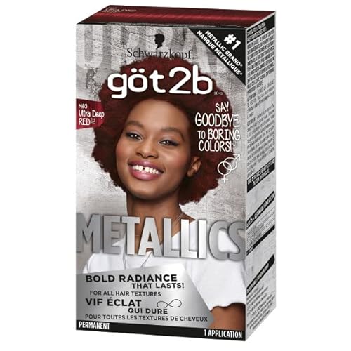 Got2b Metallics Permanent Hair Color, M65 Deep Red