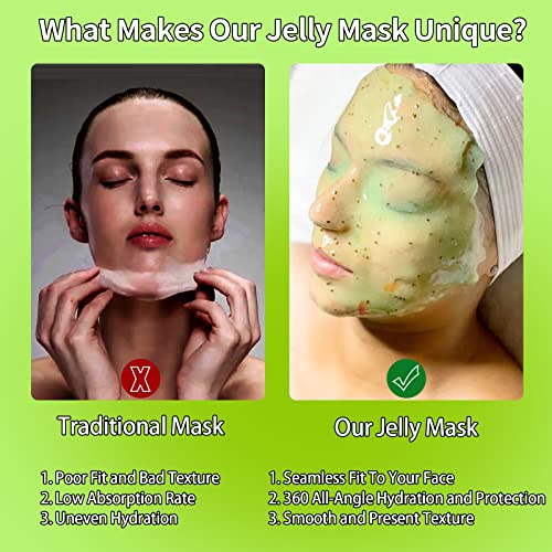 Lavender & Tea Tree Peel-Off Jelly Mask Set - Hydration, Oil Control, Smoothing - Facial Skin Care for Gift for Women, Men