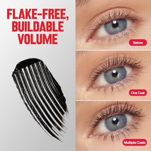 Revlon ColorStay Full Time Mascara, Volumizing Eye Makeup, 24 Hour Wear, Smudge-Proof, Non-Clumping and Flake-Free Formula, 401 Blackest Black