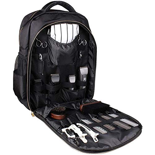 Barbers Bookbags for Clippers and Supplies Hairstylist Bags Travel Backpack Case for Barbers Tools Storage with USB and PU¡¦
