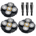 Microtouch Replacement Heads for Microtouch Titanium Head Shaver, 3PCS MTTTBHS Head Shaver Blades, 3 Cleaning Brush