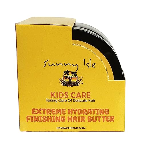Sunny Isle Kids Care Extreme Hydrating Finishing Hair Butter - Gentle Care, Frizz Control - 4 oz