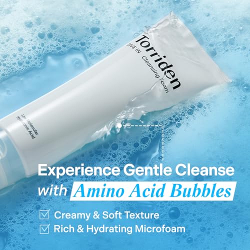 Torriden DIVE IN Cleansing Foam Face Wash 150ml (5.07 fl.oz.) | Hydrating Daily Facial Cleanser for All and Sensitive Skin | Hyaluronic Acid, Panthenol, Allantoin