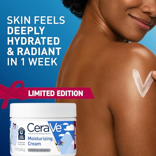 CeraVe Apr?s Ski Moisturizing Cream, Body and Face Moisturizer for Dry Skin, Hyaluronic Acid and Ceramides, Daily Moisturizer, Oil-Free, Fragrance Free, Non-Comedogenic, Limited Edition, 12 Ounce