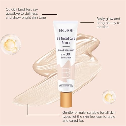 BB Tinted Moisturizer SPF 30, Full Coverage Light-Medium Skin Color Light Hydrating & Smoothing. (natural color)
