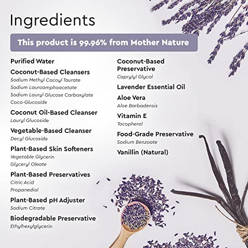Puracy Foaming Hand Soap - Plant-Powered Natural Hand Soap As Seen on TikTok, Non-Toxic, Sulfate-Free Liquid Soap, Moisturizing Foam Handwash Liquid (Lavender & Vanilla, 12 fl oz, 3-Pack)